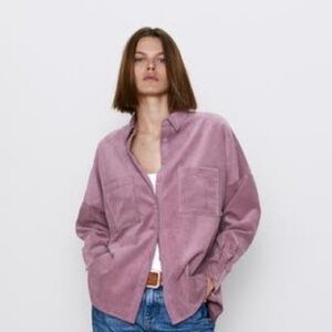 Zara Mauve Button Down Shirt